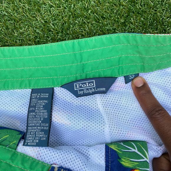 Polo Ralph Lauren Men's Blue Floral Swim Trunks 32 - Picture 3 of 4